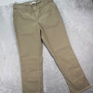 NWT Dickies Women's Size 8R Khaki Straight Leg Work Pants Polyester Cotton Blend